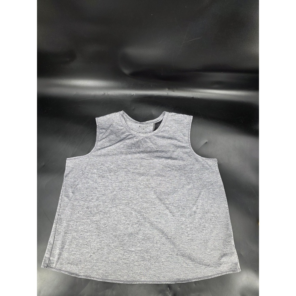 Athleta Sunlover Upf Heather Gray Open Back Activewear Top Women's Sz 2X